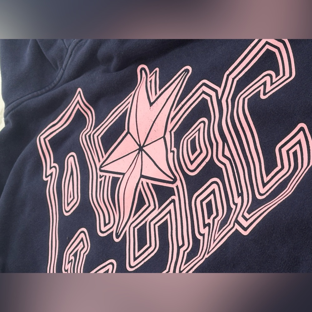 Elfric Eden ARC Graphic Hoodie Navy Blue Pullover Streetwear Women’s S - Picture 6 of 7